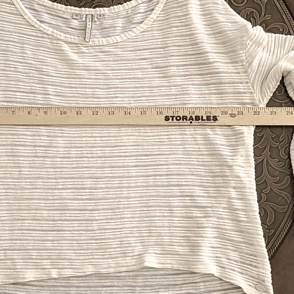 Guess white hi/lo long sleeve top - Picture 4 of 10